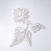 Dentelle élégante en fil de soie brodé pour accessoires de chaussures DIY, décoration intérieure écologique