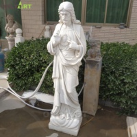 Statue de Jésus sur la Croix en Marbre de Pierre de Figure Religieuse Catholique de Haute Qualité Décoration Extérieure