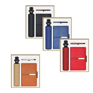 Custom Corporate Gift Box Set Wholesale Red Color Notebook and Ballpoint Pen Business Gift Set with Logo - Product Image 2