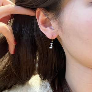 Pendientes de Plata de Ley S925 con Borla, Diseño de Gota de Agua con Diamantes Brillantes, Estilo Delicado y Dulce - Product Image 5