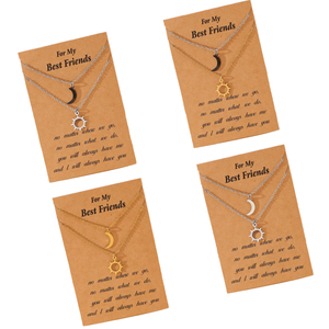 <span class=keywords><strong>Collana</strong></span> in Acciaio Inossidabile per il Ritorno a Scuola, Regalo per Bambini, Set di Collane <span class=keywords><strong>con</strong></span> Ciondoli <span class=keywords><strong>Sole</strong></span> <span class=keywords><strong>e</strong></span> <span class=keywords><strong>Luna</strong></span> - Product Image 1