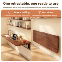 Bureau mural pliable et table d'étude pliante pour balcon, design flottant d'angle