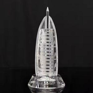 <span class=keywords><strong>Torre</strong></span> de Cristal <span class=keywords><strong>del</strong></span> <span class=keywords><strong>Hotel</strong></span> Burj Al Arab de Dubái con Iluminación de Color Personalizada para Decoración de Oficina, Regalo Empresarial - Product Image 2