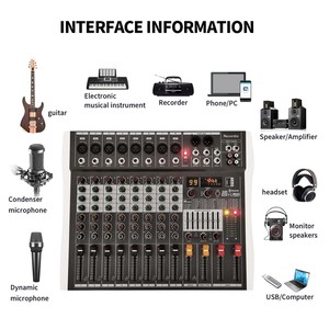 GAX-CY8 profesyonel ses mikseri Usb ses arabirimi ile büyük fiyat - Product Image 4