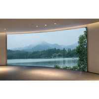 Layar Video Wall LED Lengkung Khusus Dalam Ruangan Fleksibel 1080P Kecerahan 1000cd Garansi 5 Tahun