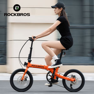 रॉकब्रोस फैशनेबल पोर्टेबल फोल्डिंग साइकिल 16 इंच वयस्क काम कम्यूटर 9-स्पीड शिफ्ट डिस्क ब्रेक पुरुष महिला छात्र साइकिल - Product Image 6