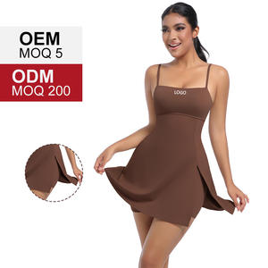 7080กระโปรงแขนกุดระบายอากาศได้ดีของผู้หญิงกระโปรงกอล์ฟหลังเปิดหลังชุดวิ่งเล่นเทนนิสโยคะสำหรับฤดูร้อน - Product Image 3