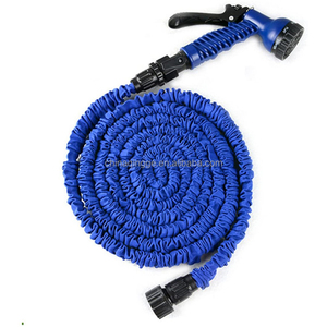 <span class=keywords><strong>Tuyau</strong></span> d'<span class=keywords><strong>arrosage</strong></span> extensible de haute qualité Qingge QGO001 pour extérieur, pistolet à pulvérisation 7 modes, léger, flexible, polyester/plastique/latex - Product Image 2