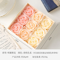 3D Rosen-Pfingstrosen-Kerze Farbverlauf Rauchfreie Geburtstagskerze Valentinstag Hochzeitskerze Dekoration Umweltfreundliches Material