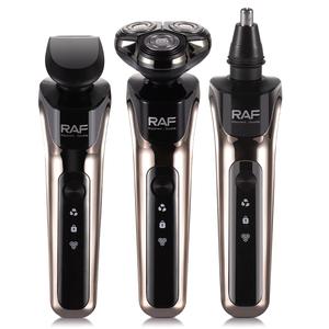 เครื่องโกนหนวด RAF 3 in 1 แบบพกพา ใช้แบตเตอรี่ลิเธียม USB  มัลติฟังก์ชั่น 3w  ใบมีดลอยได้ หมุนได้ 360 องศา รุ่นวินเทจ T9 Elec - Product Image 6