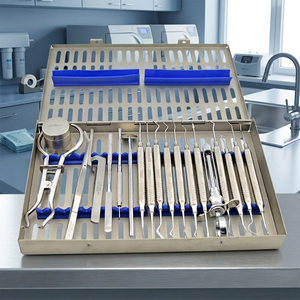 Kit de Restauración Dental de 14 Piezas, Instrumentos de Acero Inoxidable, Herramientas Manuales con Certificación CE, Empuñadura Moleteada Plateada, Clase I - Product Image 5