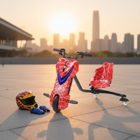 Tricycle électrique à trois roues pour enfants, thème araignée, à batterie, pour garçons, type skateboard, vente en gros