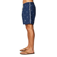 Trajes de Baño para Hombre con Estampado Náutico Marino de Secado Rápido, Pantalones Cortos de Playa con Cordón Elástico
