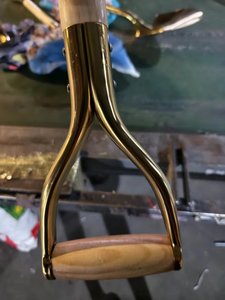 Pala Dorada <span class=keywords><strong>518</strong></span> con Rastrillo de Flores y Mango de Madera, Pala Multiusos para Supervivencia, Camping y Jardinería, para Bricolaje - Product Image 4