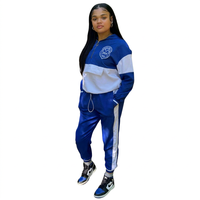Ensemble de survêtement en molleton brodé 100 % coton pour femme, style formel, respirant et écologique, motif Zeta Phi Beta Sorority