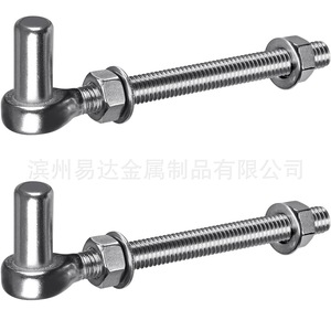 Bisagras de Puerta Tipo J de Acero Inoxidable de 6, 8 y 10 Pulgadas de Longitud, Herrajes Industriales para Puertas de Granja, Fácil Instalación - Product Image 2