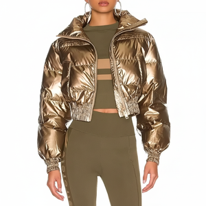 Veste matelassée pour femme Manteau d'hiver court à la mode avec rembourrage isolé et confort Veste matelassée de qualité supérieure pour femme - Product Image 1