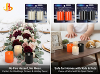 Bougies LED Prêtes à l'Expédition Qualité Supérieure Aspect Réaliste Décoration Maison Restaurant Gadget Nouveauté Diwali Effet Scintillant à Piles
