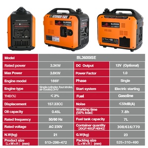 Belon điện siêu yên tĩnh 230/120V 50/60Hz 2800W 3000W 3600W 3000W xăng máy phát điện biến tần Máy phát điện cho nhà - Product Image 5
