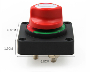 Interruptor Rotatorio Metálico de 2 Posiciones 12V 24V 300A, Desconectador de Batería Principal, Cortador de Corriente para Coche, Yate, Instrumentos 220V, RV-1 Metálico - Product Image 1