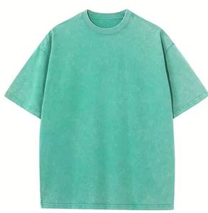Camiseta Corta Estampada de Algodón 100% de 250 g/m² al por Mayor para Verano, Estilo Urbano, Unisex, Color Sólido, Silueta Grande, Antiarrugas - Product Image 4