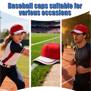 Casquette de baseball OEM en toile pour hommes et femmes, broderie de logo de haute qualité, personnalisée, 5 panneaux, visière incurvée, boucle en cuivre doré, pour l'extérieur - Product Image 2