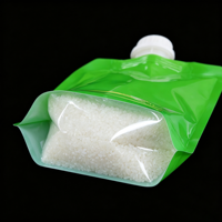 Pochette à fond plat avec poignée, impression personnalisée, scellage sur huit côtés, pour l'emballage des grains de riz