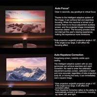 Projecteur LCD intelligent L1 200 lumens ISO Google TV Mini portable 1920x1080 Mise au point automatique Projection courte Cinéma maison Garantie 1 an