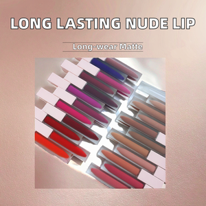 Rouge à lèvres liquide mat rose nude longue tenue MLM, hydratant minéral, logo personnalisé, marque privée, sans cruauté, végétalien, fini mat brillant - Product Image 6