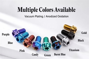 Vis à tête hexagonale M5 M6 en alliage de titane DELANHUIWI, finition effet huile, pour modification et amélioration de motos - Product Image 4
