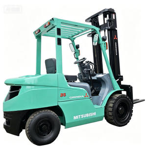 Second Hand Mitsubishi FD35NT 3.5 Ton Diesel Forklift <b>Tool</b> <b>Trolley</b> Used 3 Stage Mast Offroad Mitsubishi Forklift For Sale Price - Product Image 1