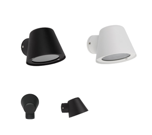 Savia GU10 Aluminum Wall Lamps Waterproof IP44 Modern Surface Mounted Outdoor Led <b>Lights</b> Dimmable Borosilicate Glass Diffuser - Product Image 1