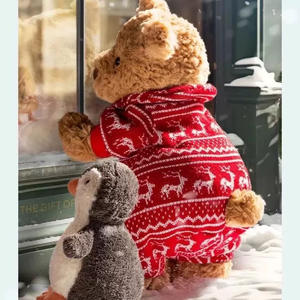 Jelly Cat <strong>UK</strong> for <strong>Christmas</strong> Winter Pajama Bear Plush Cotton Fabric PP Cotton Filling Cute Doll Toy Gift - Product Image 2