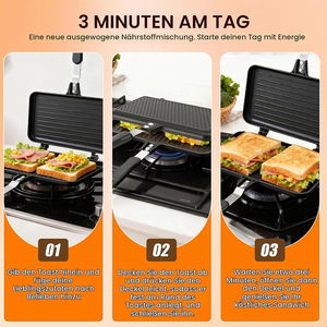 Moule à sandwich portable populaire en aluminium, plaque de cuisson pour sandwichs petit-déjeuner double face, idéale pour l'extérieur - Product Image 4