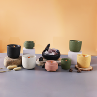 Pot pour bougies parfumées personnalisé Récipients pour bougies Diffuseur de parfum d'ambiance en pierre d'arôme Diffuseur d'arôme d'huiles essentielles en pierre de sel en cristal