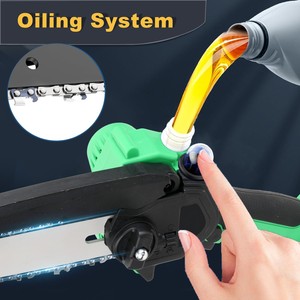 Mini tronçonneuse sans fil 20V sans balais de qualité industrielle, scie à bois DIY avec guide-chaîne de 6 et 8 pouces, alimentée par batterie, entrepôt local aux États-Unis - Product Image 4