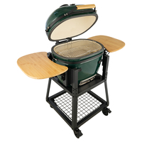 Barbecue Kamado ovale en céramique SEB de 23 pouces, moderne, robuste, au charbon de bois, avec commande tactile, surface de cuisson de 48,5 cm, pour extérieur