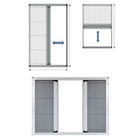 Moustiquaire plissée en tissu polyester 18 x 16 mailles, écran anti-insectes pliable pour porte et fenêtre