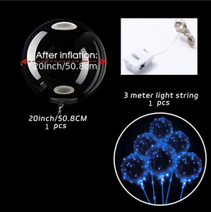 Palloncini Bobo da 20 Pollici con Luci LED Lampeggianti <span class=keywords><strong>per</strong></span> Decorazioni di Compleanni, Matrimoni, San Valentino e <span class=keywords><strong>Halloween</strong></span> - Product Image 2