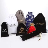 Sacs en velours personnalisés avec logo, texte et image imprimés, couleur personnalisée, 13*18cm, pour bijoux, fête nuptiale, Noël, cadeau