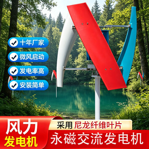 Vertical Axis Wind <b>Generator</b> 300W <b>Solar</b> Wind Hybrid Outdoor Power Supply for Home Garden Lighting - Product Image 3