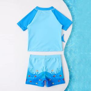 Conjunto de Camiseta de Manga Corta y Pantalones Cortos para Niño, Trajes de Baño de Diseñador, Marcas Famosas, Ropa de Playa 2022 - Product Image 4