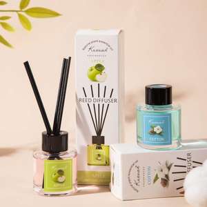 Diffuseur de parfum en verre transparent de 50 ml, nouveau design luxueux, marque privée, pour la maison, le bureau, la chambre à coucher - Product Image 2