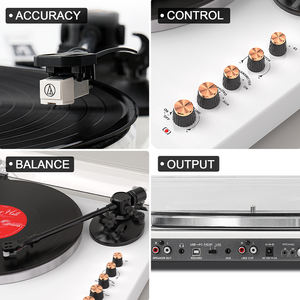 AUDMIC Platine DLB-003 Tourne-disque Vintage Audio Technica Vinyle Bluetooth Cartouche Électrique <span class=keywords><strong>Phono</strong></span> Préampli Enregistrement Externe - Product Image 6