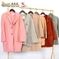 Pakaian Wanita Model Klasik Inggris, Mantel Wol Thrift Pabrik, Pemasok Bale, Lengan Raglan, Pakaian Bekas, Barang Bekas