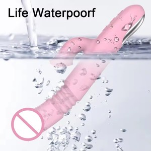 Vibromasseur réaliste à <span class=keywords><strong>triple</strong></span> stimulation télescopique chauffant avec logo personnalisé - Product Image 2