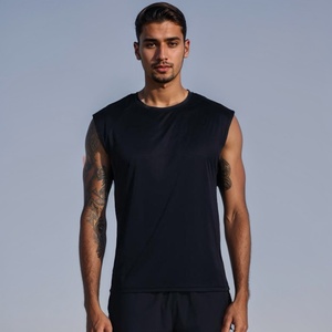 Camiseta de Compresión Corta Personalizada para Hombre, Sin Mangas, Transpirable, de Alta Elasticidad, Secado Rápido, para Correr, Gimnasio, Fitness, Ropa Deportiva Ajustada - Product Image 3