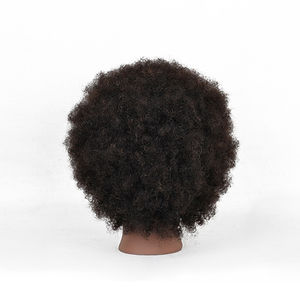 Tête de mannequin en <span class=keywords><strong>cheveux</strong></span> Remy de haute qualité pour la formation des coiffeurs, salon américain africain, poupée de cosmétologie - Product Image 4