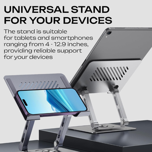 Support réglable ergonomique en aluminium à 360 degrés <span class=keywords><strong>pour</strong></span> <span class=keywords><strong>iPad</strong></span> Pro Support multi-angle en acier au carbone Commodité confortable <span class=keywords><strong>pour</strong></span> le bureau - Product Image 2