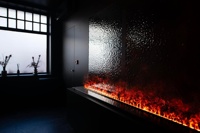 Cheminée électrique 3D LED de 1800 mm, atomisation automatique de l'eau, vapeur, décoration intérieure, mur multimédia